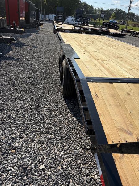 New 2027 Triple Crown 8.5x24 Heavy Duty Deckover Equipment Trailer, 16K GVWR, 6' Ramps, Powder-Coated