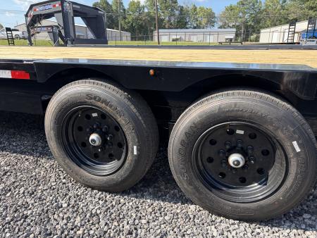 New 2027 Triple Crown 8.5x24 Heavy Duty Deckover Equipment Trailer, 16K GVWR, 6' Ramps, Powder-Coated