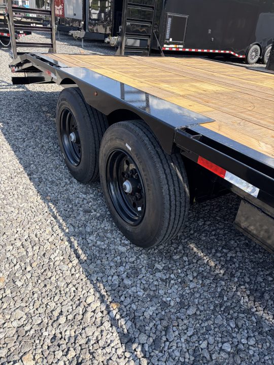 New 2027 Triple Crown 8.5x24 Heavy Duty Deckover Equipment Trailer, 16K GVWR, 6' Ramps, Powder-Coated