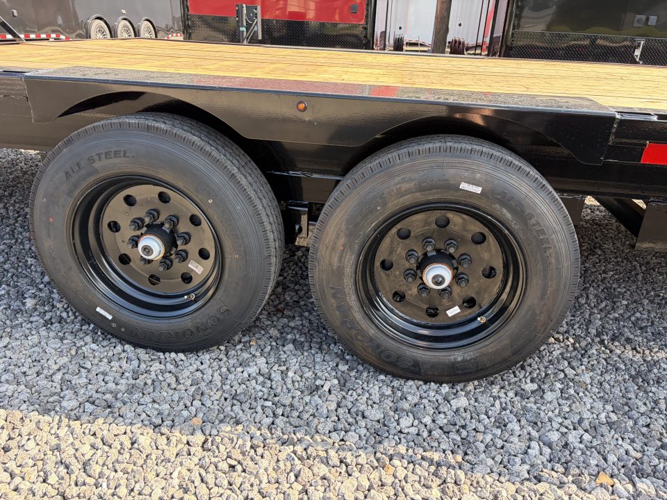 New 2027 Triple Crown 8.5x24 Heavy Duty Deckover Equipment Trailer, 16K GVWR, 6' Ramps, Powder-Coated