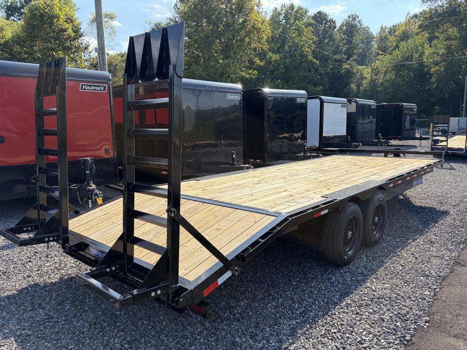 New 2027 Triple Crown 8.5x24 Heavy Duty Deckover Equipment Trailer, 16K GVWR, 6' Ramps, Powder-Coated