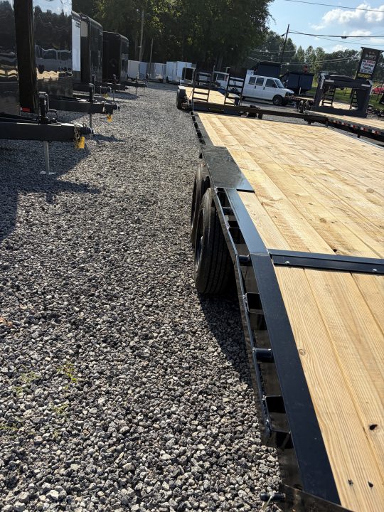 New 2027 Triple Crown 8.5x24 Heavy Duty Deckover Equipment Trailer, 16K GVWR, 6' Ramps, Powder-Coated