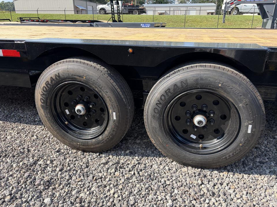 New 2027 Triple Crown 8.5x24 Heavy Duty Deckover Equipment Trailer, 16K GVWR, 6' Ramps, Powder-Coated