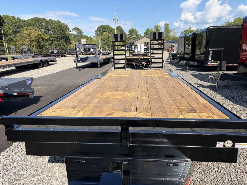 New 2027 Triple Crown 8.5x24 Heavy Duty Deckover Equipment Trailer, 16K GVWR, 6' Ramps, Powder-Coated