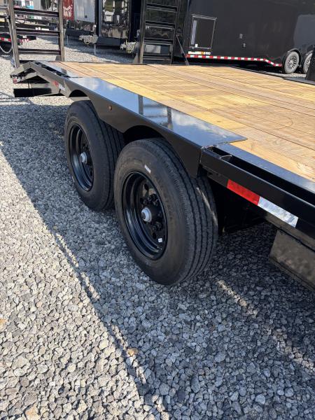 New 2027 Triple Crown 8.5x24 Heavy Duty Deckover Equipment Trailer, 16K GVWR, 6' Ramps, Powder-Coated
