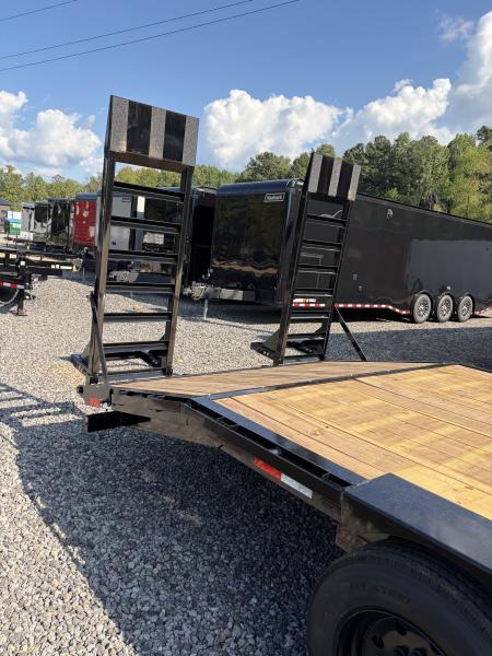 New 2027 Triple Crown 8.5x24 Heavy Duty Deckover Equipment Trailer, 16K GVWR, 6' Ramps, Powder-Coated