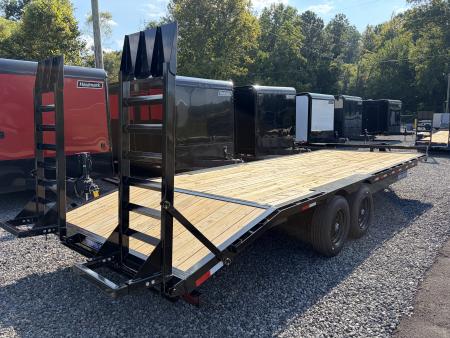 New 2027 Triple Crown 8.5x24 Heavy Duty Deckover Equipment Trailer, 16K GVWR, 6' Ramps, Powder-Coated