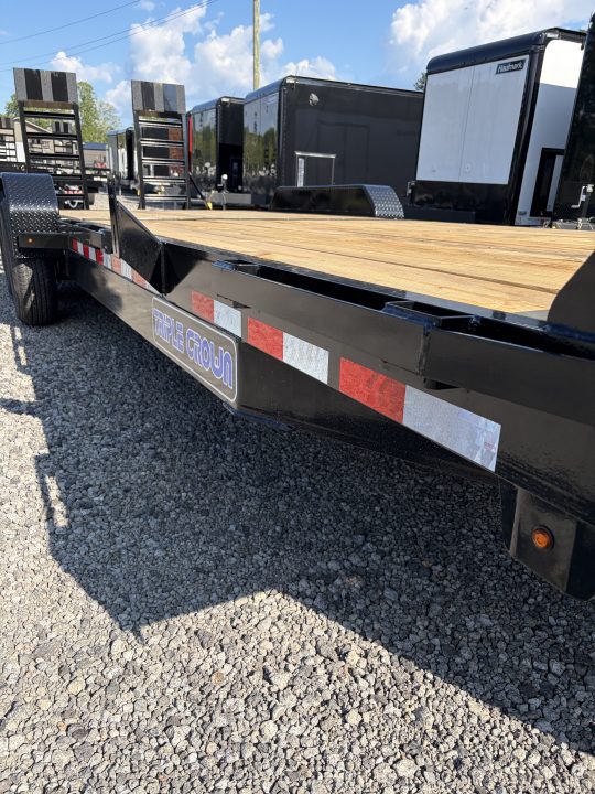 New 2027 Triple Crown 7x24 Heavy Duty Equipment Trailer, EZ Assist Swing Up Ramps, 14K GVWR