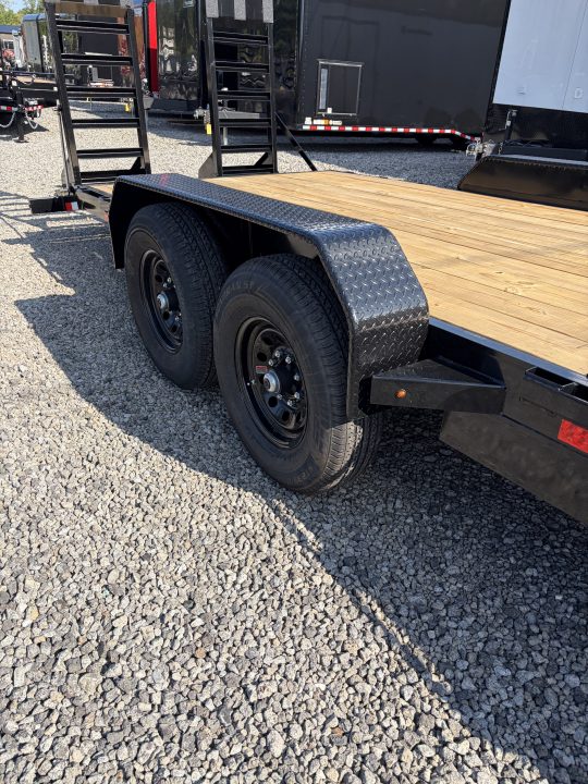 New 2027 Triple Crown 7x24 Heavy Duty Equipment Trailer, EZ Assist Swing Up Ramps, 14K GVWR