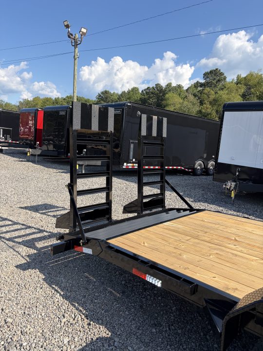 New 2027 Triple Crown 7x24 Heavy Duty Equipment Trailer, EZ Assist Swing Up Ramps, 14K GVWR