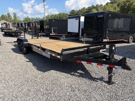 New 2027 Triple Crown 7x24 Heavy Duty Equipment Trailer, EZ Assist Swing Up Ramps, 14K GVWR