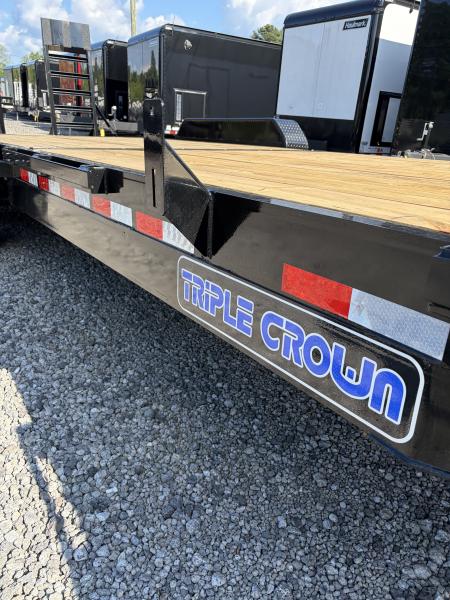 New 2027 Triple Crown 7x24 Heavy Duty Equipment Trailer, EZ Assist Swing Up Ramps, 14K GVWR