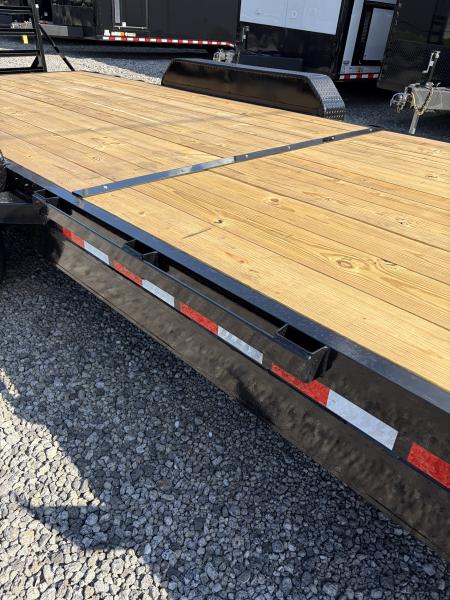 New 2027 Triple Crown 7x24 Heavy Duty Equipment Trailer, EZ Assist Swing Up Ramps, 14K GVWR