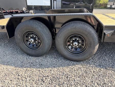 New 2027 Triple Crown 7x24 Heavy Duty Equipment Trailer, EZ Assist Swing Up Ramps, 14K GVWR