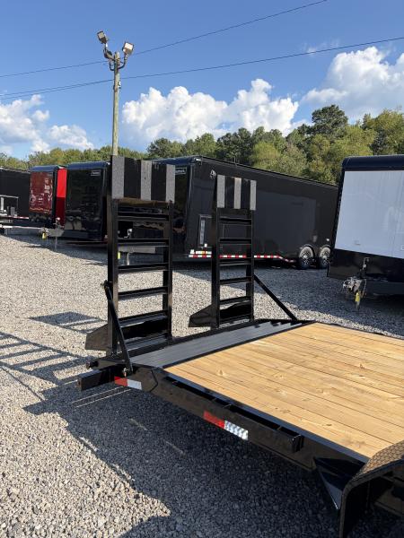 New 2027 Triple Crown 7x24 Heavy Duty Equipment Trailer, EZ Assist Swing Up Ramps, 14K GVWR