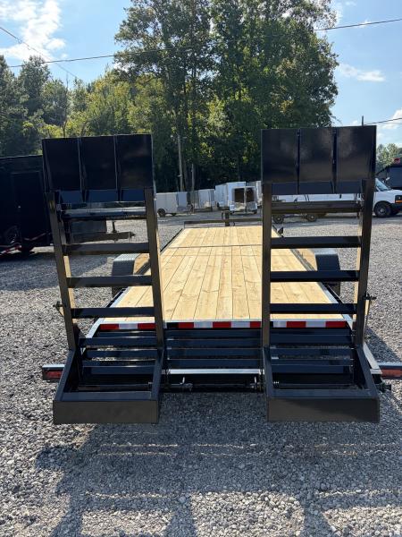 New 2027 Triple Crown 7x24 Heavy Duty Equipment Trailer, EZ Assist Swing Up Ramps, 14K GVWR