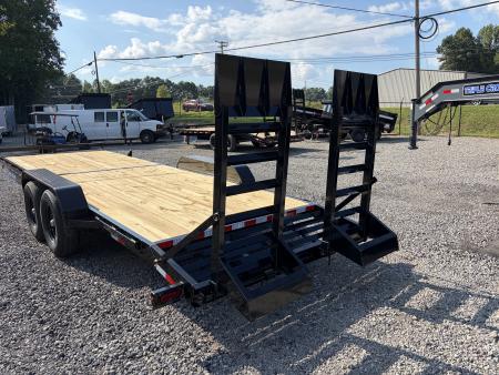 New 2027 Triple Crown 7x24 Heavy Duty Equipment Trailer, EZ Assist Swing Up Ramps, 14K GVWR