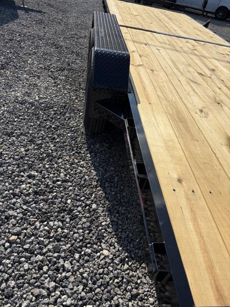 New 2027 Triple Crown 7x24 Heavy Duty Equipment Trailer, EZ Assist Swing Up Ramps, 14K GVWR