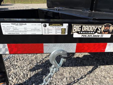 New 2027 Triple Crown 7x24 Heavy Duty Equipment Trailer, EZ Assist Swing Up Ramps, 14K GVWR