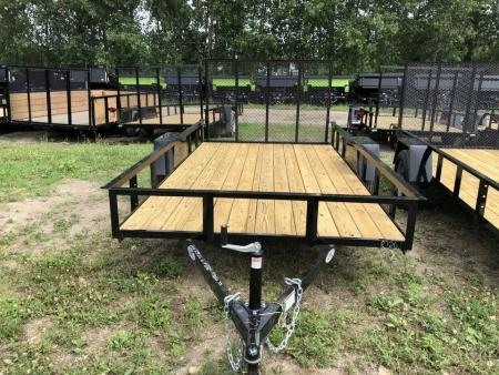 New 2027 AMO 6.4X12 W/ LED LIGHTS AND SPRING ASSIST GATE Landscape Trailer