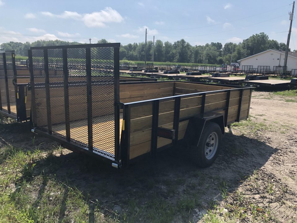 New 2027 AMO 6.4X12 Woodside w/ LED Lights and Spring Assist Gate Landscape Trailer