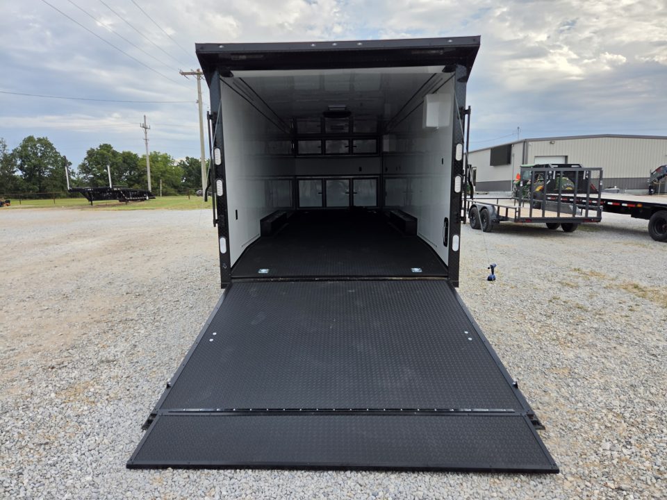 New 2027 Rock Solid 8.5X28 TANDEM 14K CARGO W/7' HEIGHT BLACKOUT TRIM FINISHED INTERIOR W/FRONT CABINETS & A/C