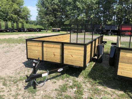 New 2027 AMO 6.4X12 Woodside w/ LED Lights and Spring Assist Gate Landscape Trailer