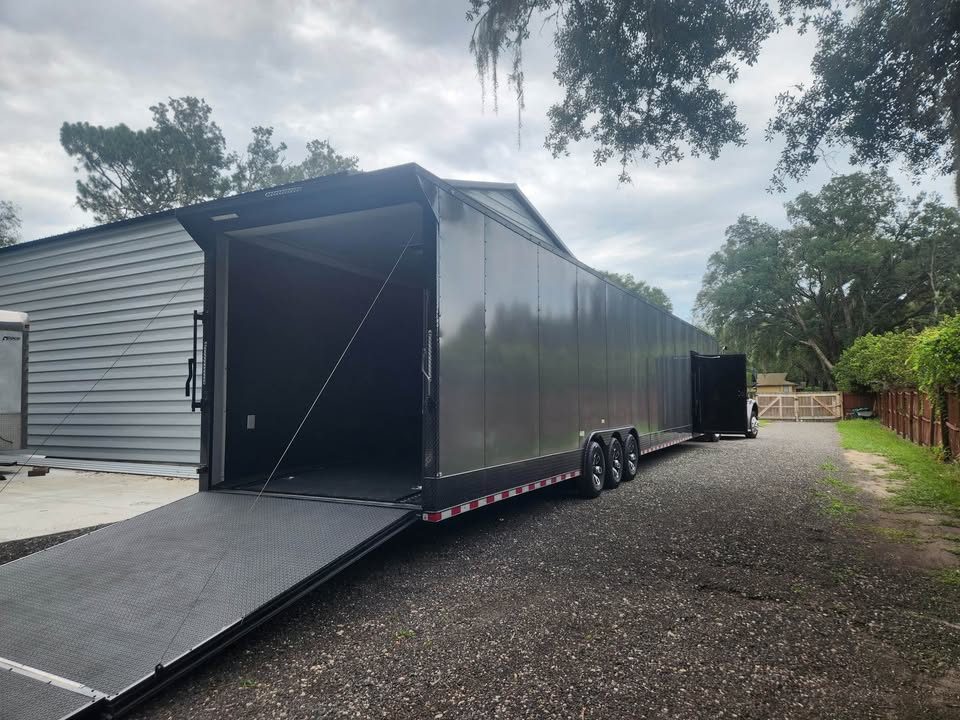 New 2026 Ware Cargo Trailers 52' Gooseneck Enclosed Trailer – Brand New | 8' Ceiling | A/C | Triple Axle | Blackout Package Cargo / Enclosed Trailer