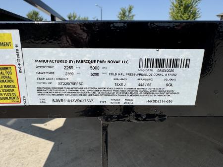 New 2027 H&H Trailers RSD8214-050 Utility Trailer