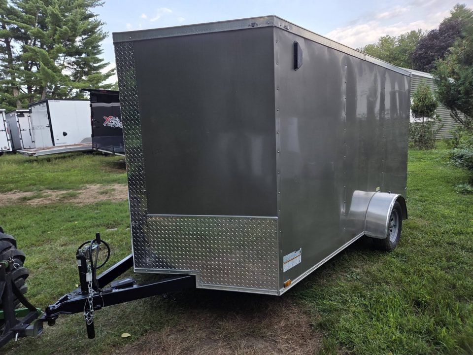 Used 2026 One Stop 7x12 enclosed cargo trailer barn doors with brakes Cargo / Enclosed Trailer