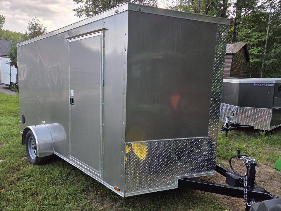 Used 2026 One Stop 7x12 enclosed cargo trailer barn doors with brakes Cargo / Enclosed Trailer