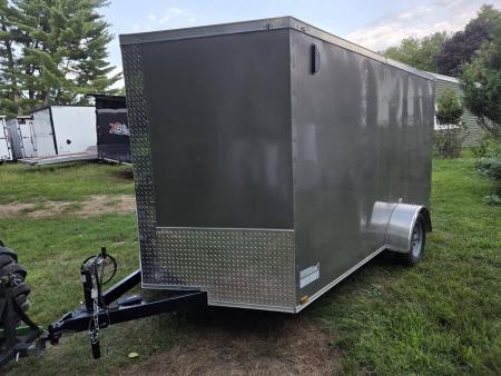 Used 2026 One Stop 7x12 enclosed cargo trailer barn doors with brakes Cargo / Enclosed Trailer