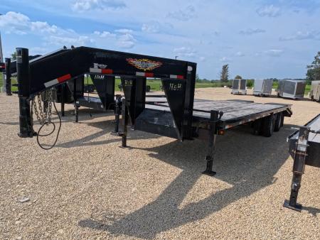 Used 2008 H&H Trailers 102 x 20+5 Gooseneck Deckover Trailer with 20,000 lb. GVWR