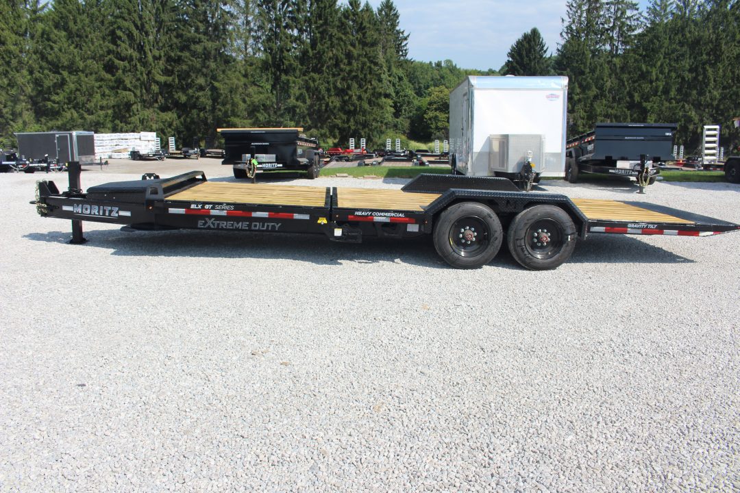 New 2027 Moritz 7' x 16' + 6' Low Pro - Gravity Tilt - Tilt Trailer - 22900# GVW