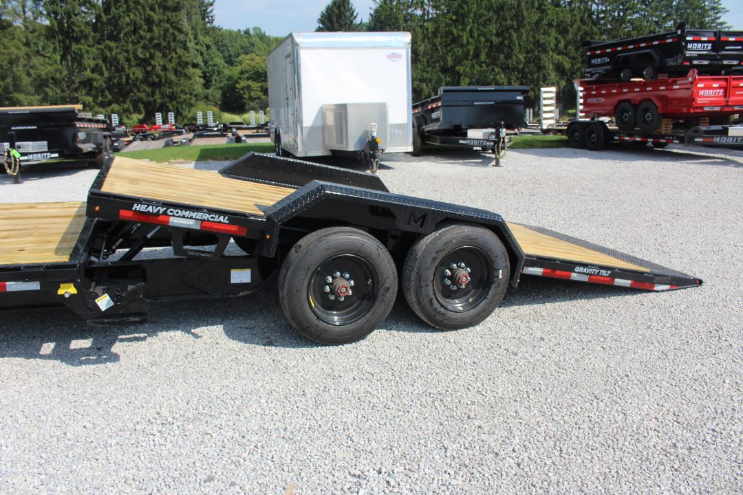 New 2027 Moritz 7' x 16' + 6' Low Pro - Gravity Tilt - Tilt Trailer - 22900# GVW