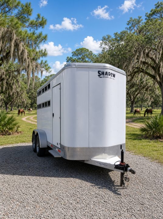 Used 2020 Shadow 3 Horse Trailer / Livestock trailer with removable dividers Horse Trailer