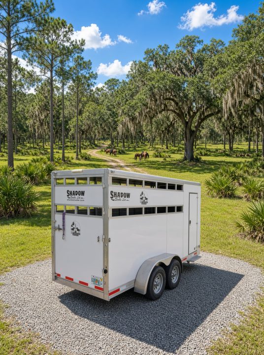Used 2020 Shadow 3 Horse Trailer / Livestock trailer with removable dividers Horse Trailer