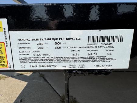 New 2027 H&H Trailers RSD8214-050 Utility Trailer