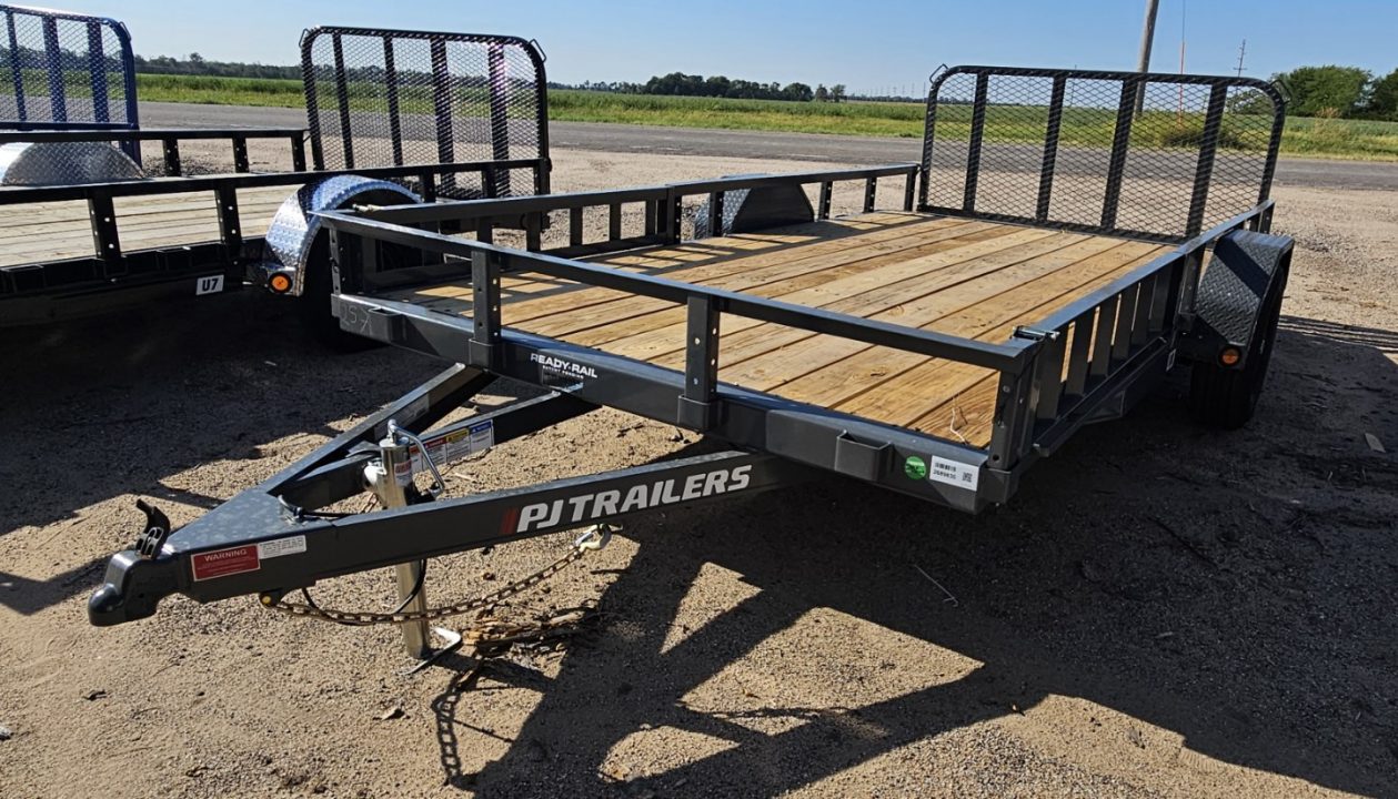 New 2027 PJ Trailers 14' x 83 in. Single 5200# Axle Channel (U8) Utility Trailer