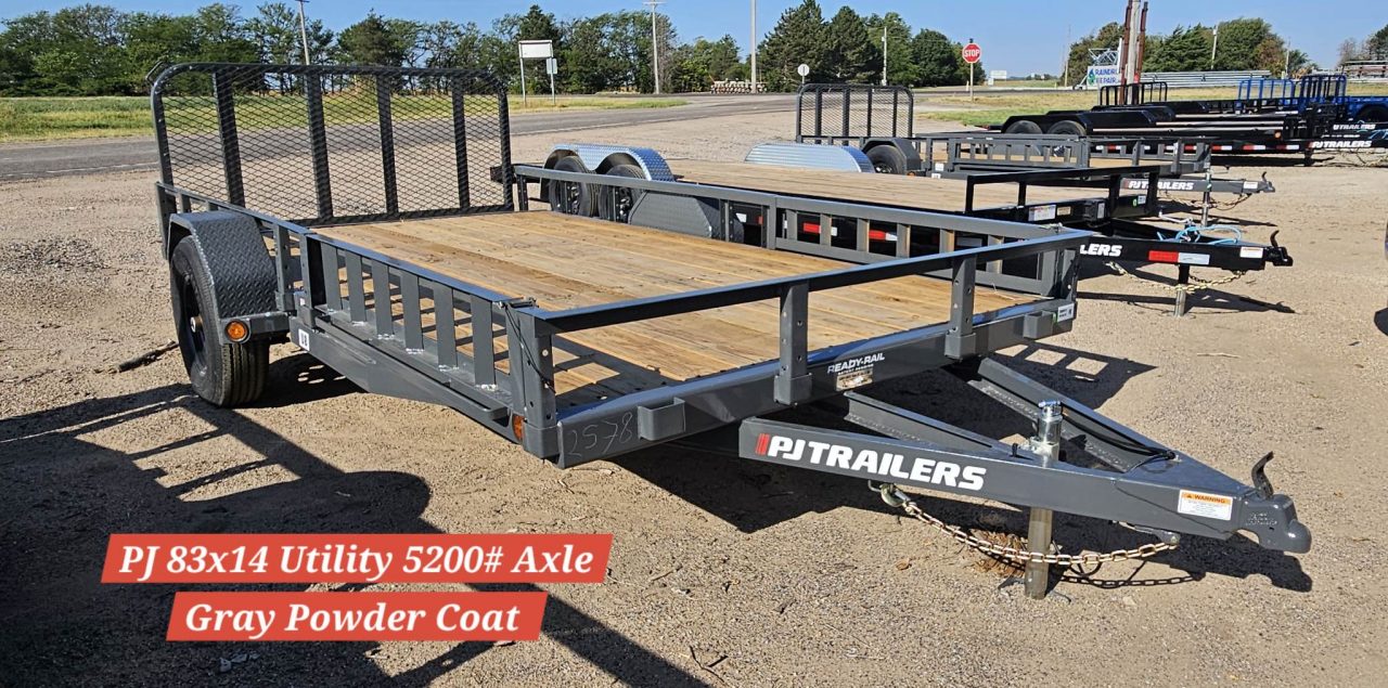 New 2027 PJ Trailers 14' x 83 in. Single 5200# Axle Channel (U8) Utility Trailer