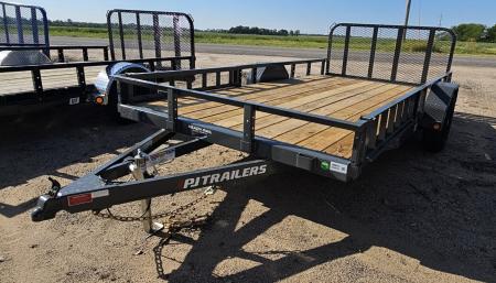 New 2027 PJ Trailers 14' x 83 in. Single 5200# Axle Channel (U8) Utility Trailer