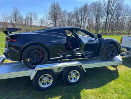 New 7 x 14'-2  Trailex CT-8455EB  HYPERCAR  Car / Racing Trailer 7k **84  between fenders