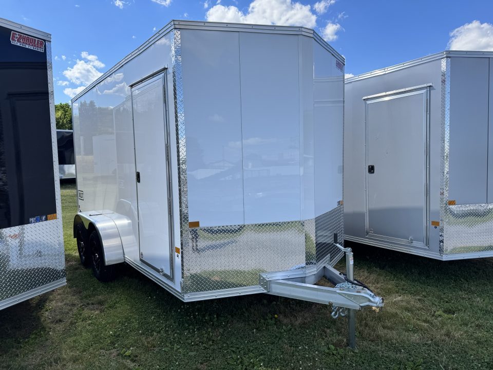 New 2027 E-Z Hauler EZEC7X14 XLT-P Cargo / Enclosed Trailer 71 SERIES, 7 FOOT 1 INCH INTERIOR HEIGHT, .080 POLY SIDES, REAR CANOPY, FREE ALUMINUM WHEEL UPGRADE,