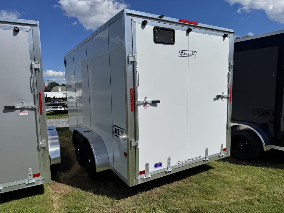 New 2027 E-Z Hauler EZEC7X14 XLT-P Cargo / Enclosed Trailer 71 SERIES, 7 FOOT 1 INCH INTERIOR HEIGHT, .080 POLY SIDES, REAR CANOPY, FREE ALUMINUM WHEEL UPGRADE,