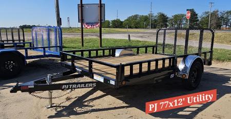 New 2027 PJ Trailers 12' x 77 in. Single Axle Channel Utility Trailer