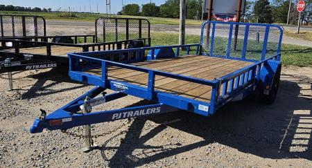 New 2027 PJ Trailers 14' x 83 in. Single 5200# Axle Channel Utility Trailer