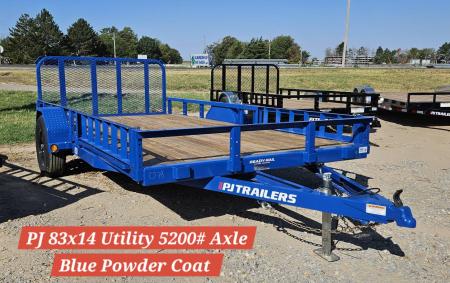 New 2027 PJ Trailers 14' x 83 in. Single 5200# Axle Channel Utility Trailer