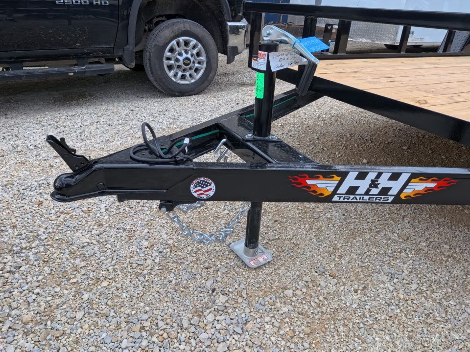 New 2027 H&H Trailers 82 x 14 Rail Side Steel Utility Trailer with 3K Idler - Black