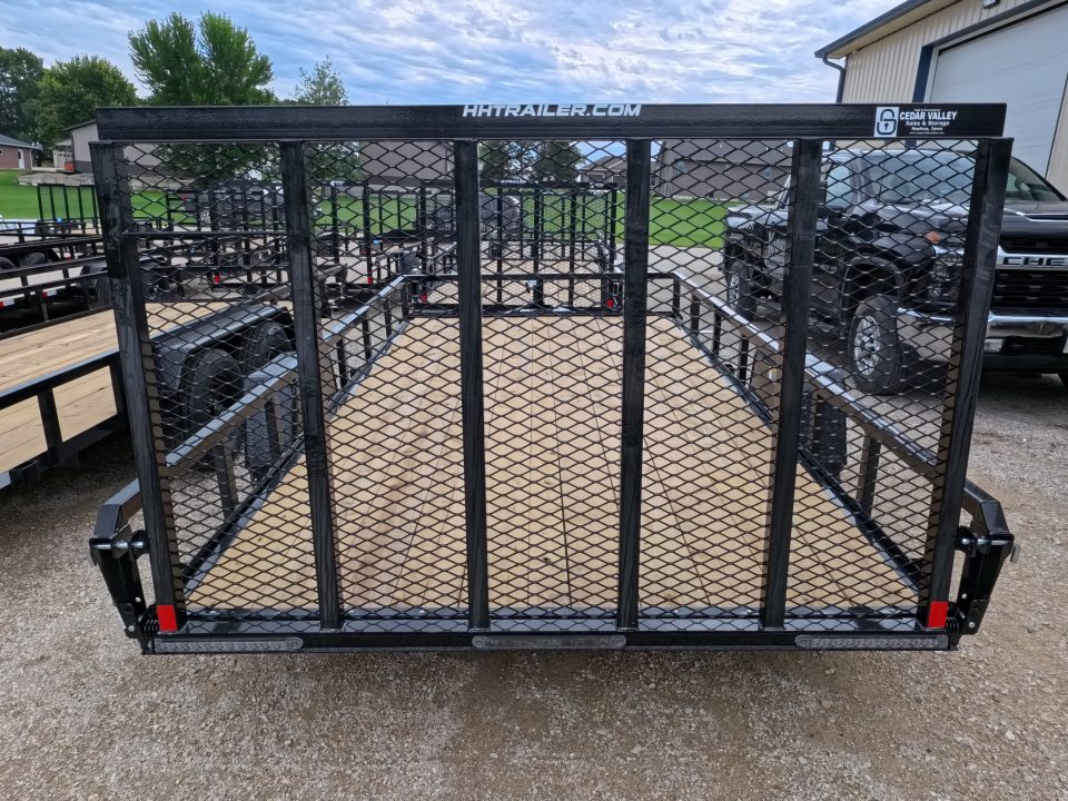 New 2027 H&H Trailers 82 x 14 Rail Side Steel Utility Trailer with 3K Idler - Black