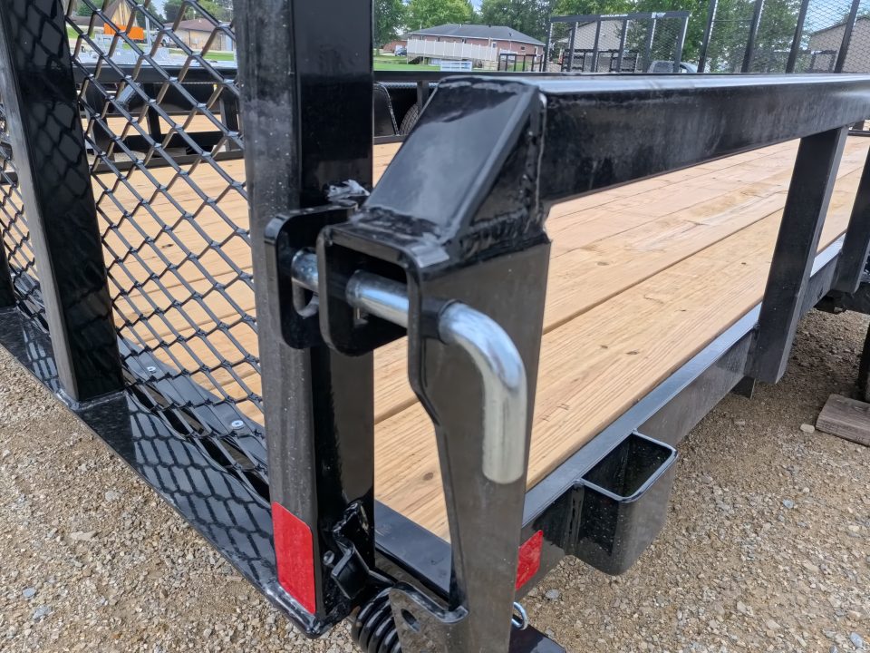 New 2027 H&H Trailers 82 x 14 Rail Side Steel Utility Trailer with 3K Idler - Black